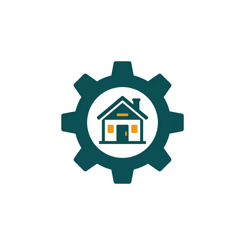 a settings cogwheel with a small shopfront icon inside, representing a business store