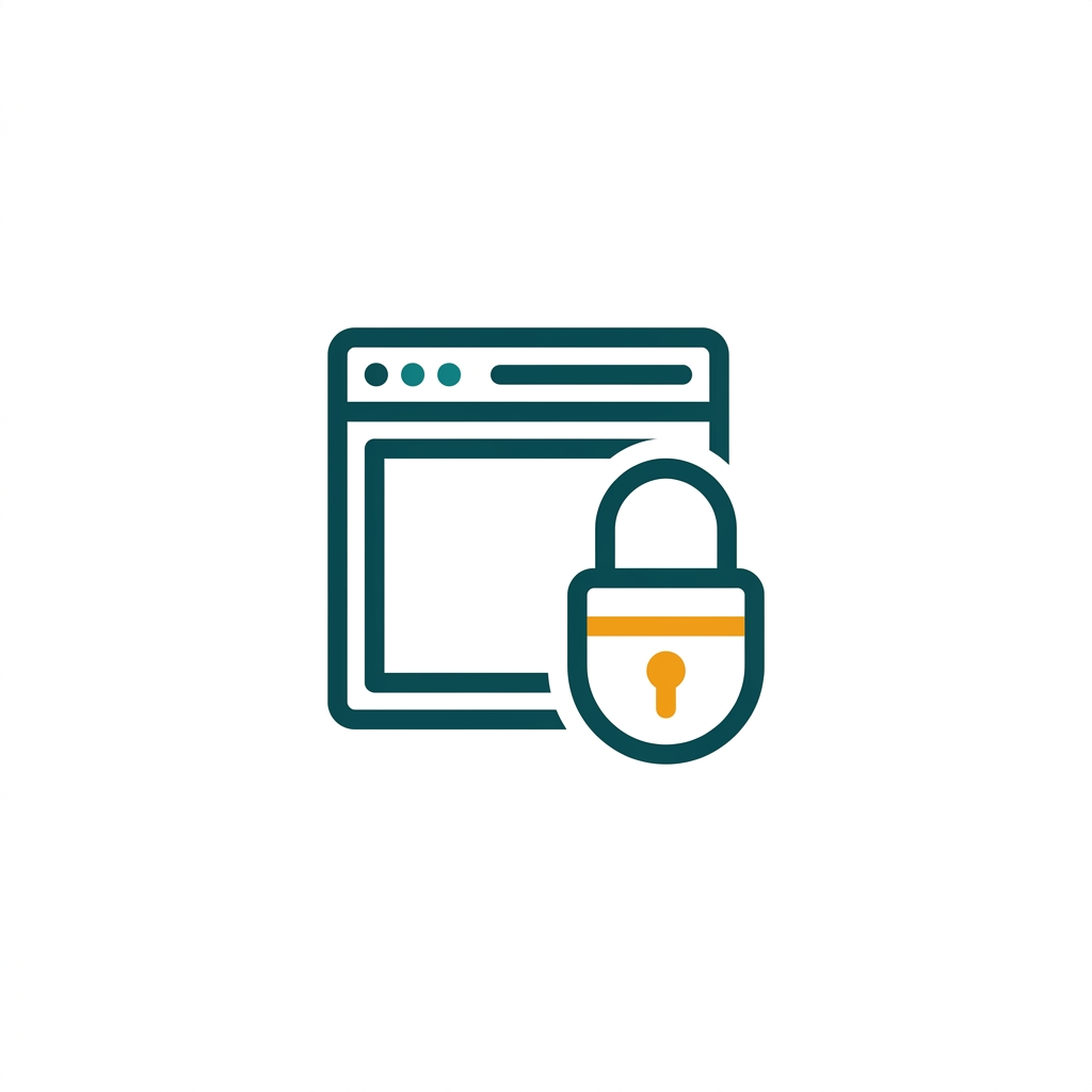 a lock icon next to a browser window, symbolizing web security