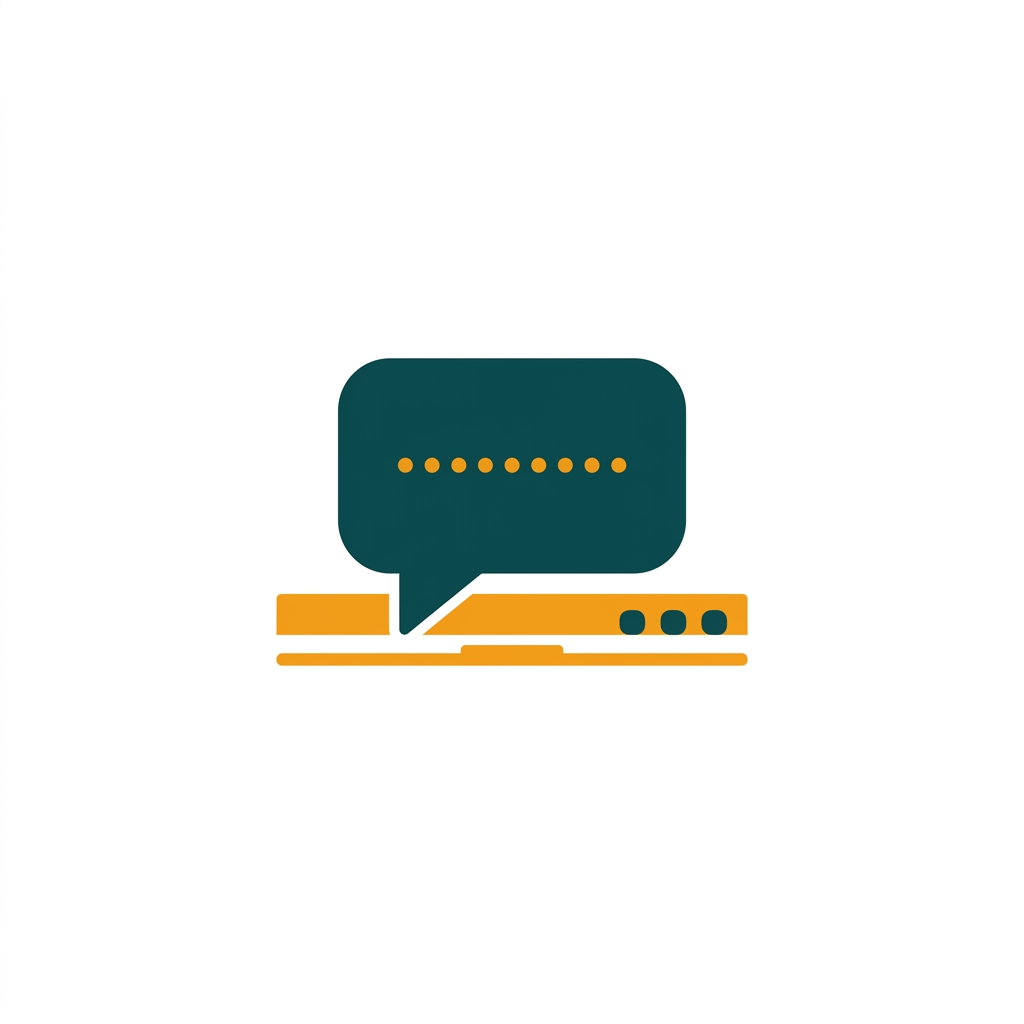 a chat bubble icon integrated into a desktop taskbar, symbolizing communication