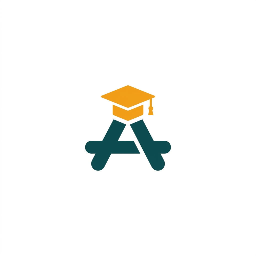 a simplified app store icon with a small graduation cap symbol on it