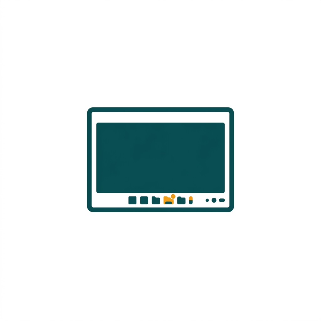 a modern window interface with a centered taskbar, minimal design