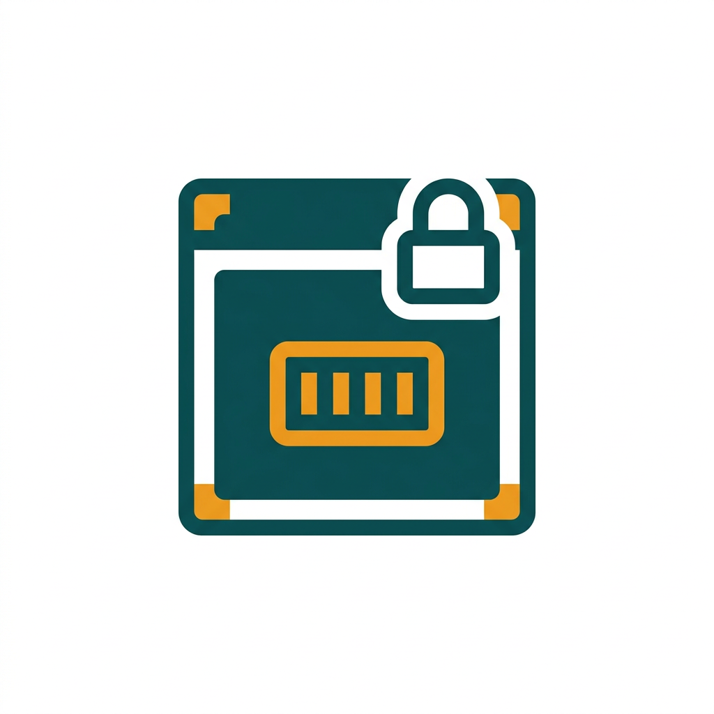 an icon showing a single application window locked in the foreground, representing kiosk mode