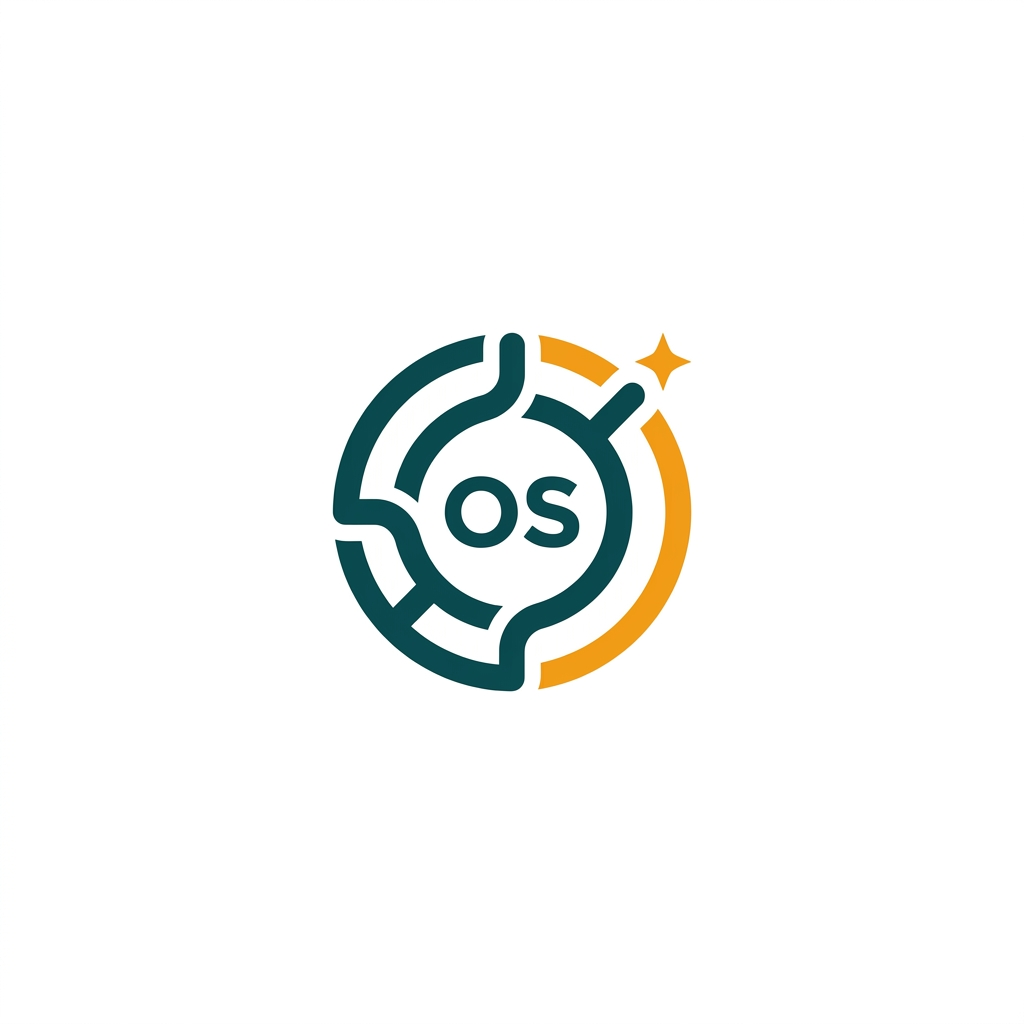 a streamlined operating system logo without extra app icons, representing a minimal footprint