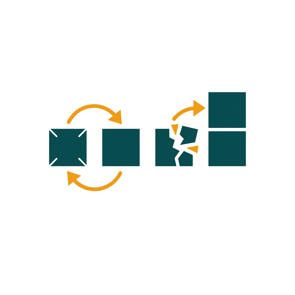 a diagram showing data blocks being mirrored and self-healing, abstract vector style