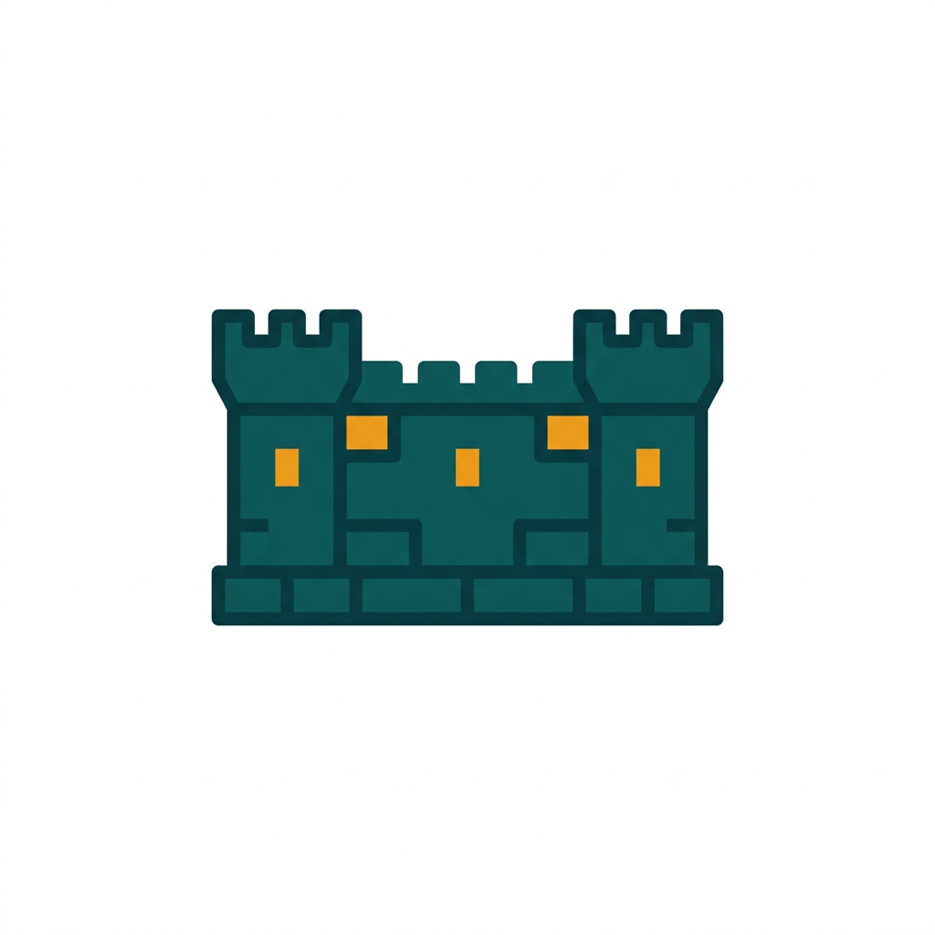 a solid fortress wall, symbolizing long-term stability and security